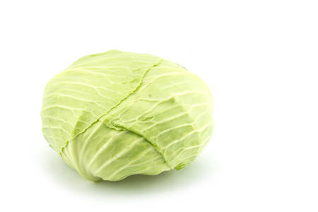 Fresh and green lettuce isolated on white backgroundの写真素材