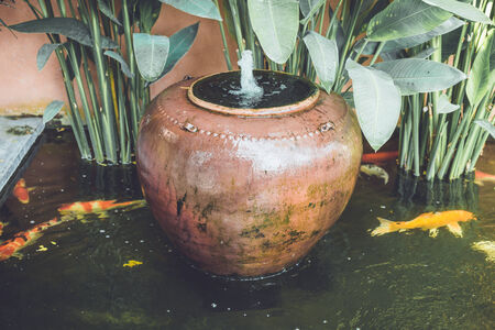 Water fountain in garden