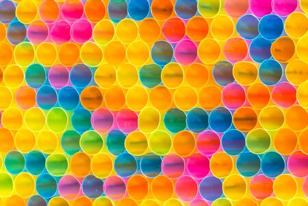 Abstract of Colorful straw for backgroundの写真素材