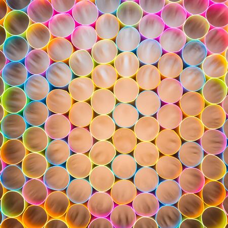 Abstract of Colorful straw for backgroundの写真素材