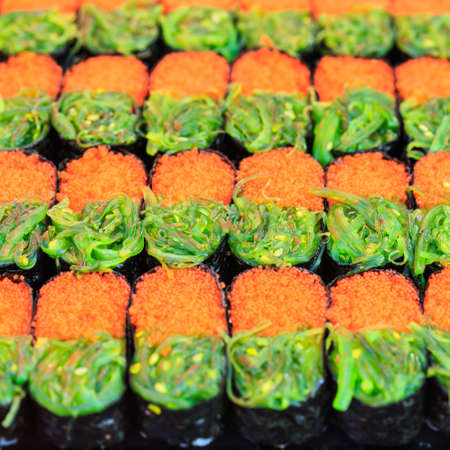 Close up Traditional japanese food, Sushiの写真素材