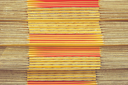 Close up Stack of Cardboard boxesの写真素材