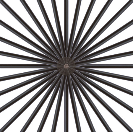 Black pencil isolated on white の写真素材