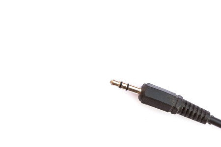 Audio Jack Plug isolated on white の写真素材
