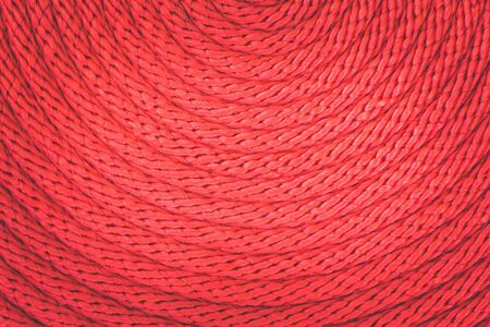 Macro Texture of red ropeの写真素材