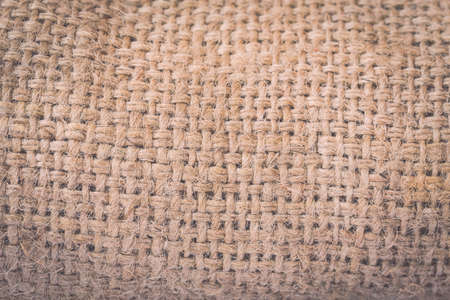 Texture of old sack or crumpled burlap, Backgroundの写真素材