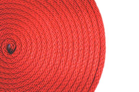 Macro Texture of red rope for backgroundの写真素材