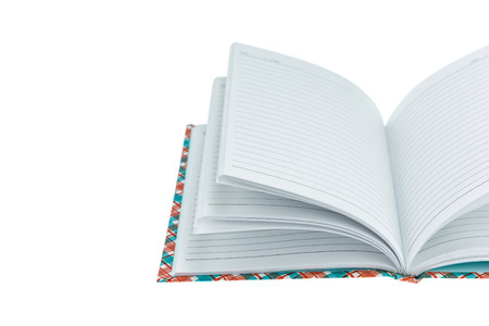 Notebook isolated on white background