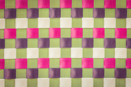 Close up color plastic weave texture and background