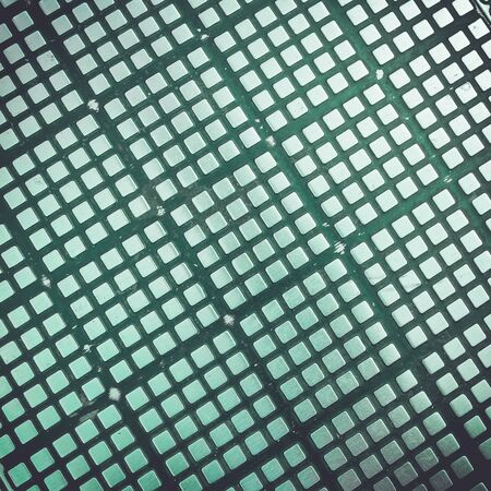 Close up texture of silver metal platform on the floor for backgroundの写真素材