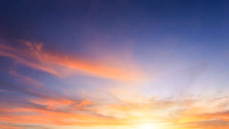 Beautiful cloud over sky at sunset time in Phuketの写真素材