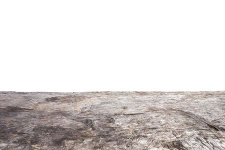 Close up old wood table top on white backgroundの写真素材