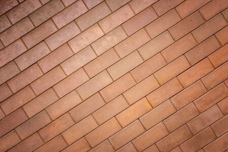 Pattern of red brick wall texture and backgroundの写真素材