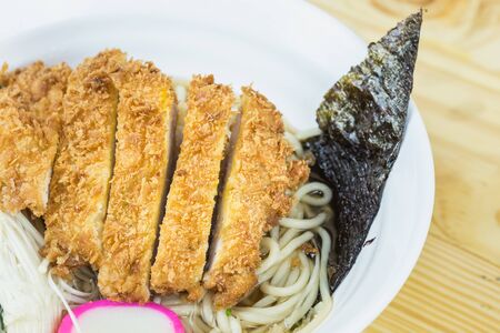 Close up traditional japanese food on wooden tableの写真素材