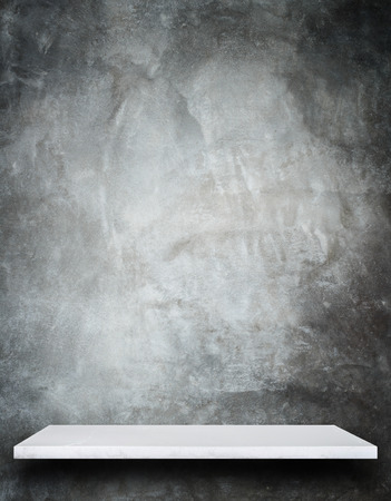 Empty top of natural stone shelves and stone wall background. For product displayの写真素材