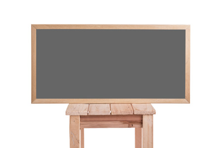 Blank of grey board isolated on white backgroundの写真素材