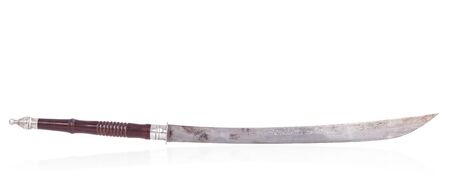 Traditional Thai style sword isolated on white background