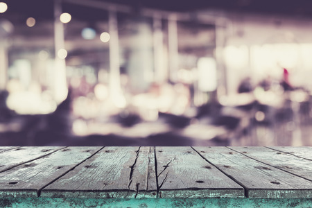 Empty top wooden table and abstract blur with bokeh background. For product display