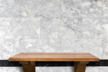 Empty top wooden shelves and stone wall background. For product displayの素材 [FY31061849426]