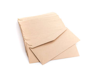 New brown envelope isolated on white background