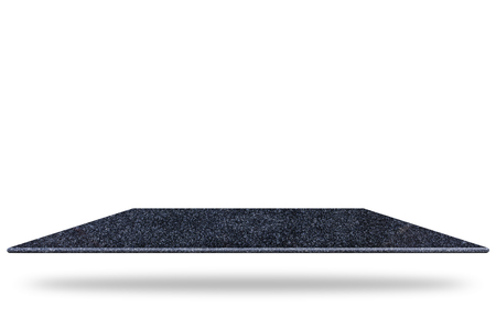 Empty top of natural stone shelves isolated on white background. Saved with clipping path For product displayの写真素材