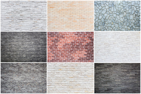 Collection of different natural stone texture use for backgroundの写真素材