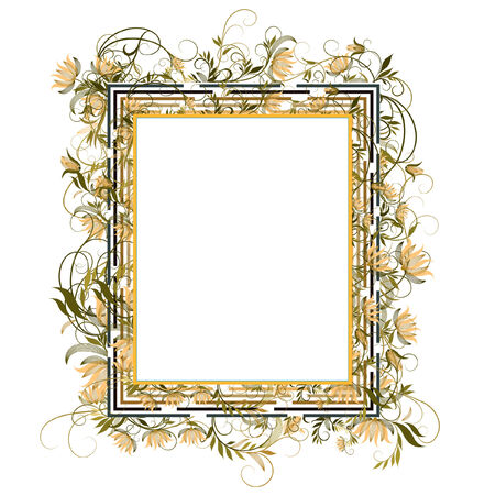 Floral Frame-1のイラスト素材
