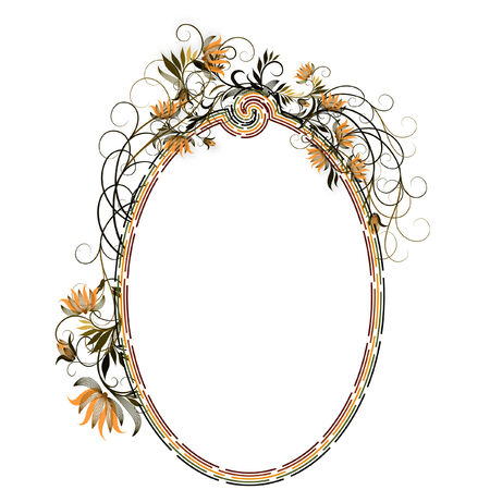 Floral Frame-2のイラスト素材