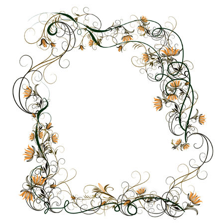 Floral Frame-3のイラスト素材