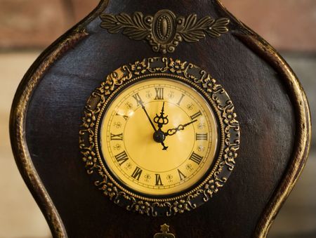 Beautiful aged looking clockの写真素材