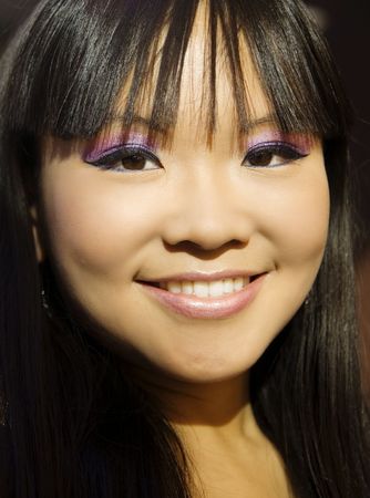 Attractive smiling Asian womanの写真素材