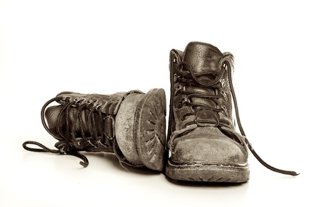 Rugged old mens boots 
