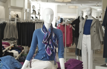 Ladies fashion boutique store and mannequins Ladies fashion boutique store and mannequins