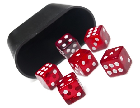 Dice on white