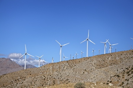Windmill farm located near Palm Springs