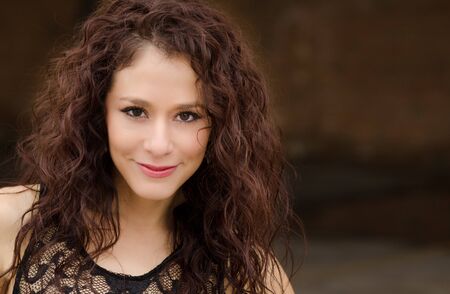 Woman with curly hair