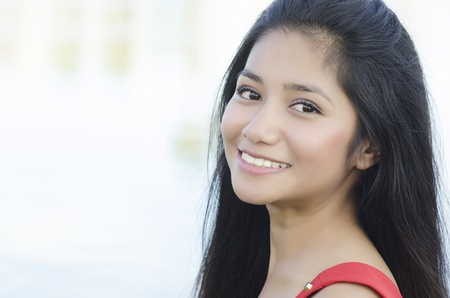 Beautiful smiling Asian womanの写真素材