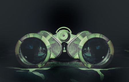 Camouflage binocularsの写真素材