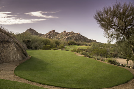 Golf Course, Az,USAの写真素材
