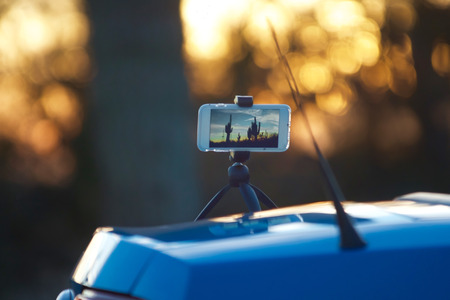 Taking photo with smart phone time-lapse