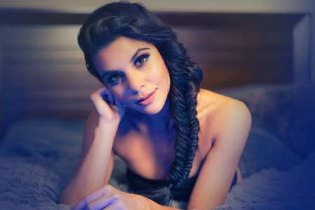 Beautiful exotic  young womanの写真素材