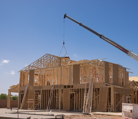 Construction site of new home