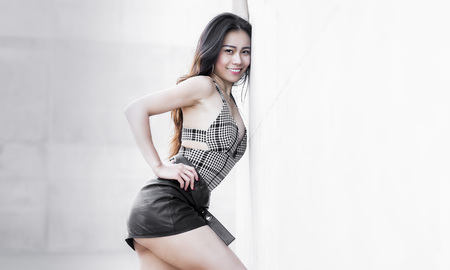 Beautiful Asian woman fashion poseの写真素材