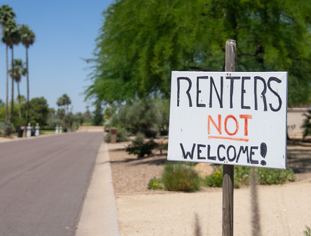 Renters Not Welcome Signの写真素材