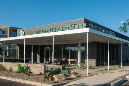 Phoenix,Az,USA -7.4.19 Starbucks Coffee is an American chain of coffee shops, founded in Seattle,With over 20,000 stores in 61 countries.のeditorial素材