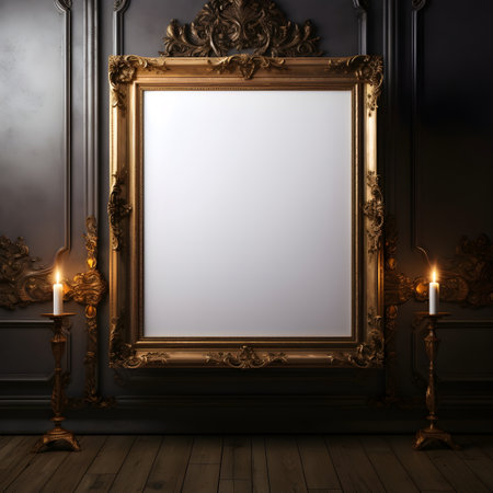 Picture frame for  digital print mock up, classic interiorの素材