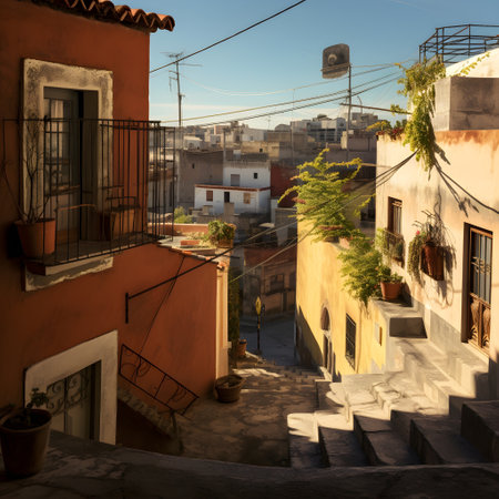 Alleyway. Granada. Andalusia. Spain.の素材
