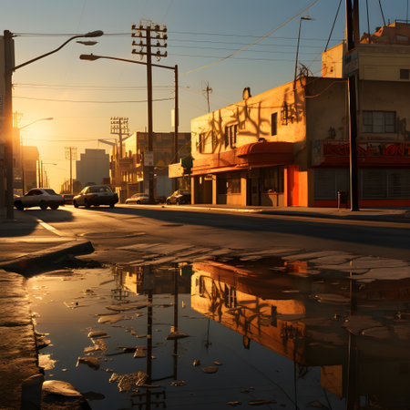 Sunset on the streets of the old city of Havana, Cubaの素材