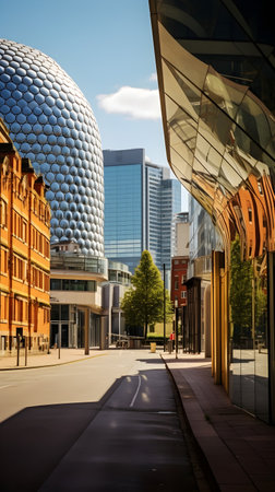 Birmingham, Digbeth area near the Bull Ring and major shopping mall.の素材