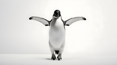 Penguin isolated on a white background.の素材